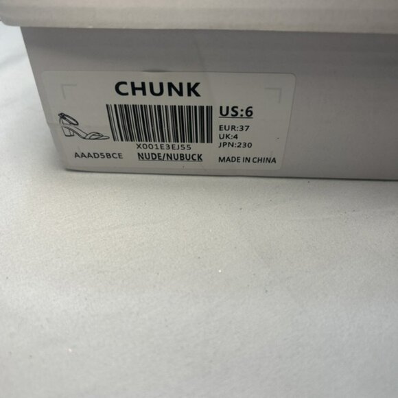 Dream Pairs Old Toe Chunk Heels Sandal Nude Ankle Strap Women's Size 6 NIB - Picture 8 of 8